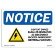thumbnail image 1 of OSHA Notice Sign - Customer Owned Parallel Generation Sign With Symbol | Decal | Protect Your Business, Work Site |  Made in the USA, 1 of 4
