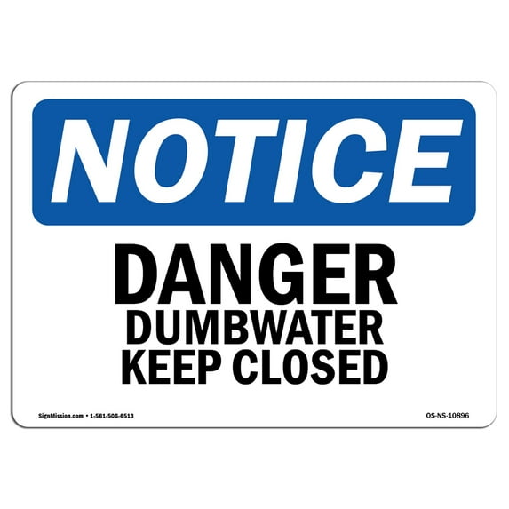 OSHA Notice Sign - Danger Dumbwaiter Keep Closed | Decal | Protect Your Business, Construction Site, Warehouse | Made in the USA