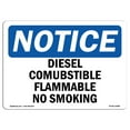 thumbnail image 1 of OSHA Notice Sign - Diesel Combustible Flammable No Smoking | Plastic Sign | Protect Your Business, Work Site, Warehouse & Shop Area |  Made in the USA, 1 of 5