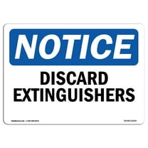 OSHA Notice Sign - Discharged Extinguishers | Decal | Protect Your Business, Construction Site, Warehouse & Shop Area |  Made in the USA