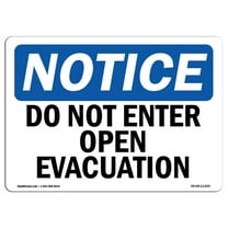 OSHA Notice Sign - Do Not Enter Open Excavation | Decal | Protect Your Business, Construction Site, Warehouse |  Made in the USA