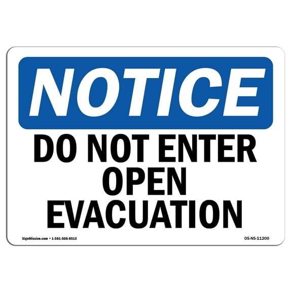 OSHA Notice Sign - Do Not Enter Open Excavation | Decal | Protect Your Business, Construction Site, Warehouse |  Made in the USA