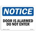 thumbnail image 1 of OSHA Notice Sign - Door Is Alarmed Do Not Enter | Plastic Sign | Protect Your Business, Construction Site, Warehouse & Shop Area |  Made in the USA, 1 of 5