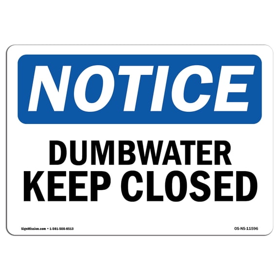OSHA Notice Sign - Dumbwaiter Keep Closed | Decal | Protect Your Business, Construction Site, Warehouse & Shop Area | Made in the USA