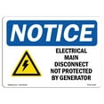 thumbnail image 1 of OSHA Notice Sign - Electrical Main Disconnect Not Sign With Symbol | Decal | Protect Your Business, Construction Site |  Made in the USA, 1 of 4