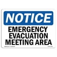 thumbnail image 1 of OSHA Notice Sign - Emergency Evacuation Meeting Area | Decal | Protect Your Business, Construction Site, Warehouse |  Made in the USA, 1 of 4