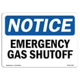 thumbnail image 1 of OSHA Notice Sign - Emergency Gas Shutoff | Decal | Protect Your Business, Construction Site, Warehouse & Shop Area |  Made in the USA, 1 of 4