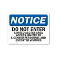 thumbnail image 1 of OSHA Notice Sign - Do Not Enter Limited Access Area Access |  Aluminum Sign | Protect Your Business, Work Site, Warehouse & Shop Area |  Made in the USA, 1 of 6