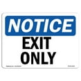 thumbnail image 1 of OSHA Notice Sign - Exit Only | Plastic Sign | Protect Your Business, Construction Site, Warehouse & Shop Area |  Made in the USA, 1 of 5