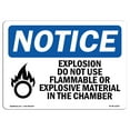 OSHA Notice Sign - Explosion Do Not Use Flammable Sign With Symbol ...