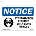thumbnail image 1 of OSHA Notice Sign - Eye Protection Required When Sign With Symbol | Decal | Protect Your Business, Construction Site |  Made in the USA, 1 of 4