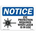 thumbnail image 1 of OSHA Notice Sign - Eye Protection Required When Sign With Symbol | Decal | Protect Your Business, Construction Site |  Made in the USA, 1 of 4