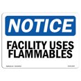 thumbnail image 1 of OSHA Notice Sign - Facility Uses Flammables | Decal | Protect Your Business, Construction Site, Warehouse & Shop Area |  Made in the USA, 1 of 4