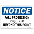 thumbnail image 1 of OSHA Notice Sign - Fall Protection Required Beyond This Point | Plastic Sign | Protect Your Business, Work Site, Warehouse & Shop Area |  Made in the USA, 1 of 5