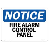 OSHA Notice Sign - Fire Alarm Control Panel | Plastic Sign | Protect Your Business, Construction Site, Warehouse & Shop Area |  Made in the USA
