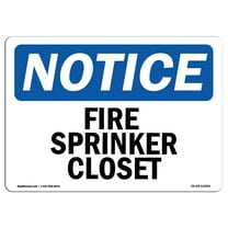 OSHA Notice Sign - Fire Sprinkler Closet | Decal | Protect Your Business, Construction Site, Warehouse & Shop Area |  Made in the USA