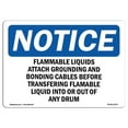 thumbnail image 1 of OSHA Notice Sign - Flammable Liquids Attach Grounding & Bonding Sign, 1 of 1