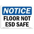 thumbnail image 1 of OSHA Notice Sign - Floor Not ESD Safe | Plastic Sign | Protect Your Business, Construction Site, Warehouse & Shop Area |  Made in the USA, 1 of 5