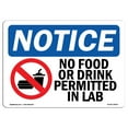 thumbnail image 1 of OSHA Notice Sign - No Food Or Drink Permitted In Lab | Plastic Sign | Protect Your Business, Construction Site, Warehouse & Shop Area |  Made in the USA, 1 of 5