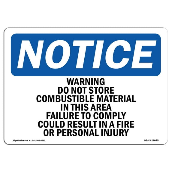 OSHA Notice Sign - Fuel | Decal | Protect Your Business, Construction Site, Warehouse & Shop Area | Made in the USA
