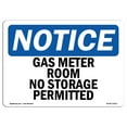 thumbnail image 1 of OSHA Notice Sign - Gas Meter Room No Storage Permitted | Decal | Protect Your Business, Construction Site, Warehouse |  Made in the USA, 1 of 4