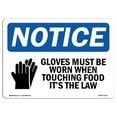 thumbnail image 1 of OSHA Notice Sign - Gloves Must Be Worn When Touching | Plastic Sign | Protect Your Business, Construction Site, Warehouse & Shop Area |  Made in the USA, 1 of 5