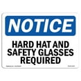thumbnail image 1 of OSHA Notice Sign - Hard Hat And Safety Glasses Required | Decal | Protect Your Business, Construction Site, Warehouse |  Made in the USA, 1 of 4