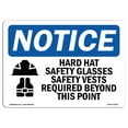 thumbnail image 1 of OSHA Notice Sign - Hard Hat Safety Glasses Safety Sign With Symbol | Decal | Protect Your Business, Construction Site |  Made in the USA, 1 of 4