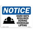thumbnail image 1 of OSHA Notice Sign - Hard Hats Required During Overhead | Plastic Sign | Protect Your Business, Construction Site, Warehouse & Shop Area |  Made in the USA, 1 of 5