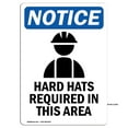 thumbnail image 1 of OSHA Notice Sign - Hard Hats Required Sign With Symbol | Decal | Protect Your Business, Construction Site, Warehouse |  Made in the USA, 1 of 4
