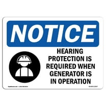 OSHA Notice Sign - Hearing Protection Is Required | Plastic Sign | Protect Your Business, Construction Site, Warehouse & Shop Area |  Made in the USA