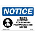 thumbnail image 1 of OSHA Notice Sign - Hearing Protection Required | Plastic Sign | Protect Your Business, Construction Site, Warehouse & Shop Area |  Made in the USA, 1 of 5