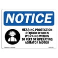 thumbnail image 1 of OSHA Notice Sign - Hearing Protection Required Sign With Symbol | Decal | Protect Your Business, Construction Site |  Made in the USA, 1 of 4
