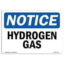 OSHA Notice Sign - Hydrogen Gas | Plastic Sign | Protect Your Business, Construction Site, Warehouse & Shop Area |  Made in the USA