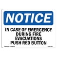 thumbnail image 1 of OSHA Notice Sign - In Case Of Emergency During Fire Evacuations | Decal | Protect Your Business, Construction Site |  Made in the USA, 1 of 4