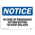 thumbnail image 1 of OSHA Notice Sign - In Case Of Emergency Hit Red Button To Stop | Decal | Protect Your Business, Construction Site |  Made in the USA, 1 of 4
