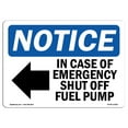 thumbnail image 1 of OSHA Notice Sign - In Case Of Emergency Shut Off Sign With Symbol | Decal | Protect Your Business, Construction Site |  Made in the USA, 1 of 4