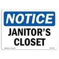 thumbnail image 1 of OSHA Notice Sign - Janitor's Closet | Plastic Sign | Protect Your Business, Construction Site, Warehouse & Shop Area |  Made in the USA, 1 of 4