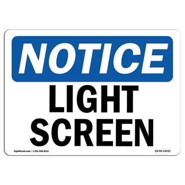 OSHA Notice Sign - Light Screen | Plastic Sign | Protect Your Business, Construction Site, Warehouse & Shop Area |  Made in the USA