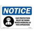 thumbnail image 1 of OSHA Notice Sign - NOTICE Ear Protection Must Be Worn | Plastic Sign | Protect Your Business, Construction Site, Warehouse & Shop Area |  Made in the USA, 1 of 5