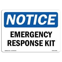 OSHA Notice Sign - NOTICE Emergency Response Kit | Plastic Sign | Protect Your Business, Construction Site, Warehouse & Shop Area |  Made in the USA