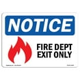 thumbnail image 1 of OSHA Notice Sign - NOTICE Fire Dept Use Only Sign With Symbol | Decal | Protect Your Business, Construction Site |  Made in the USA, 1 of 4