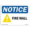 thumbnail image 1 of OSHA Notice Sign - NOTICE Fire Wall | Decal | Protect Your Business, Construction Site, Warehouse & Shop Area |  Made in the USA, 1 of 4