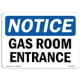 thumbnail image 1 of OSHA Notice Sign - NOTICE Gas Room Entrance | Decal | Protect Your Business, Construction Site, Warehouse & Shop Area |  Made in the USA, 1 of 4