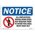 thumbnail image 1 of OSHA Notice Sign - NOTICE Keep Out | Plastic Sign | Protect Your Business, Construction Site, Warehouse & Shop Area |  Made in the USA, 1 of 5
