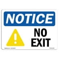 thumbnail image 1 of OSHA Notice Sign - NOTICE No Exit | Plastic Sign | Protect Your Business, Construction Site, Warehouse & Shop Area |  Made in the USA, 1 of 5