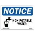 thumbnail image 1 of OSHA Notice Sign - NOTICE Non-Potable Water | Plastic Sign | Protect Your Business, Construction Site, Warehouse & Shop Area |  Made in the USA, 1 of 5