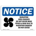 thumbnail image 1 of OSHA Notice Sign - NOTICE Radiation Area Danger | Plastic Sign | Protect Your Business, Construction Site, Warehouse & Shop Area |  Made in the USA, 1 of 5