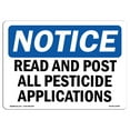 thumbnail image 1 of OSHA Notice Sign - NOTICE Record And Post All Pesticide Applications | Plastic Sign | Protect Your Business, Work Site, Warehouse |  Made in the USA, 1 of 5