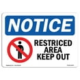 thumbnail image 1 of OSHA Notice Sign - NOTICE Restricted Area Keep Out | Plastic Sign | Protect Your Business, Construction Site, Warehouse & Shop Area |  Made in the USA, 1 of 5